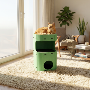 Lit vertical pour <span class=keywords><strong>chat</strong></span> peu encombrant pour deux chats, nid décoratif pour animaux de compagnie, réduisant le bruit - Product Image 1