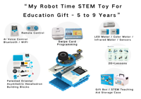 Juguete Educativo STEM con Codificación sin Pantalla, Modo Dual y Wi-Fi, Compatible con Bloques Comunes (Edades 5-9)
