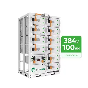 सनपाल लिथियम आयन एलपी बैटरी पैक 384V 100Ah हाई वोल्टेज लाइफ लाइफपो4 घरेलू ऊर्जा