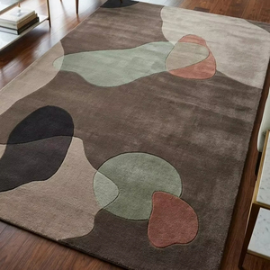 <b>Hand</b> <b>Tufted</b> Carpet Abstract Design with Plush Pile Height Area <b>Rugs</b> & Sets - Product Image 1