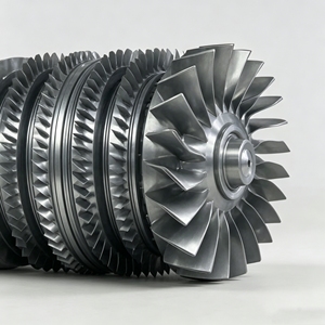Disque-tambour/Blisk de rotor de compresseur axial multi-étages en superalliage frontal de titane - Product Image 3