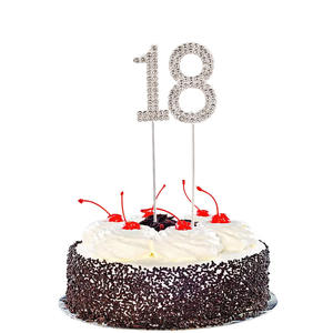 Adornos <span class=keywords><strong>de</strong></span> aleación con diamantes <span class=keywords><strong>de</strong></span> imitación para decoración <span class=keywords><strong>de</strong></span> <span class=keywords><strong>cumpleaños</strong></span>, adornos digitales para Tartas, Baby Shower, bodas, dorados y plateados, adornos para postres y pasteles - Product Image 4