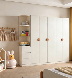 Armoire en bois pour enfants, sûre et non toxique, avec tiroirs pour la chambre à coucher, placard pour ranger les vêtements des enfants - Product Image 5
