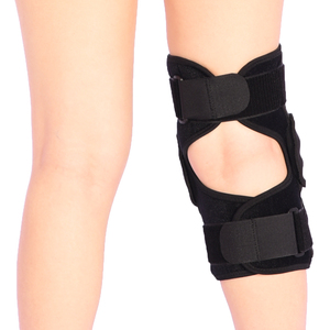 Vendedor caliente Neopreno ajustable Correa doble Oem <span class=keywords><strong>Ortesis</strong></span> Proteger la rodilla con bisagras Rodillera Soporte para piernas para mujeres y hombres - Product Image 4