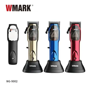 WMARK NG-9002 Wholesale 9000RPM Super Motor Rechargeable Electric Barber Mens Hair Clippers Cordless Hair Trimmers For Salon