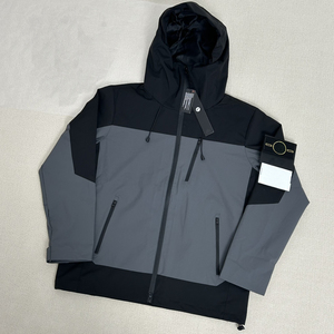 Chaqueta Cortavientos con Capucha de Color Sólido para Hombre, Transpirable, para Senderismo - Product Image 1