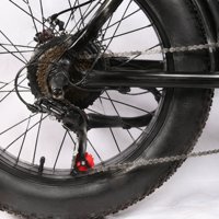 Vélo électrique Scrambler Style Fat Tire 750W 48V 15AH avec cadre en acier haute teneur en carbone, 7 vitesses, frein à disque hydraulique, suspension avant, écran LCD