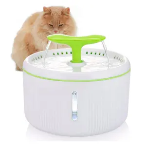 2l Waterbak Voor Kattenhond Automatische Kattenfontein Met Waterniveauvenster, Stille Pomp, Actieve Koolfilter Voor Meerdere Huisdieren