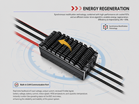 Contrôleur de vitesse de moteur sans balais BLDC de qualité industrielle ESC UH120 V2 12-28S LiPo 120A Max pour les loisirs de radiocommande