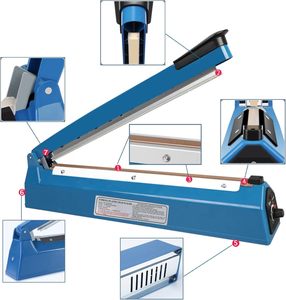 Machine à sceller manuelle à impulsion de 16 pouces pour sacs en plastique PE, PP, Mylar, feuille de polyéthylène, fermeture de cartons et emballages - Product Image 5