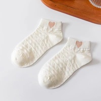 Chaussettes blanches Chaussettes courtes Summer Thin Style Trendy All-match