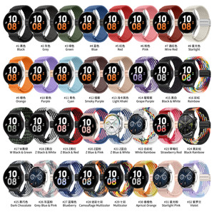 RYB Nouveau bracelet de montre intelligent en nylon tressé 20/22 mm pour Samsung <span class=keywords><strong>Galaxy</strong></span> <span class=keywords><strong>Watch</strong></span> <span class=keywords><strong>3</strong></span> 45 mm 46 mm <span class=keywords><strong>Classic</strong></span> Sport - Product Image 2