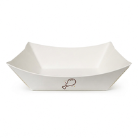Barquette en papier kraft jetable écologique avec logo personnalisé, boîte à emporter biodégradable pour frites, hot-dogs, snacks frits