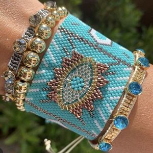 LS-B1278 Bracelet Fait Main Pour Femmes MIYUKI Mauvais Yeux Bracelets bleu <span class=keywords><strong>Oeil</strong></span> <span class=keywords><strong>Turc</strong></span> 2020 or perles Bijoux - Product Image 1