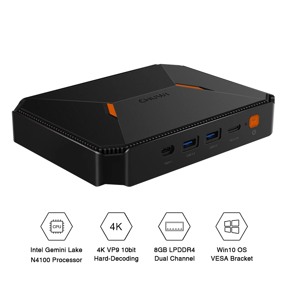 CHUWI Herobox Mini PC - 8GB RAM, 256GB Storage, Intel N4100