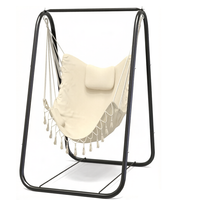 Fauteuil suspendu de jardin moderne en acier et tissu pour l'extérieur, la chambre, le salon, la cour, mobilier métallique 2 places