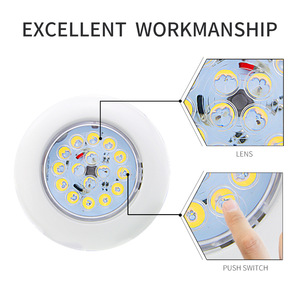 ไฟ LED ฝังเพดาน 12VDC สีขาวเย็น IP65 อะลูมิเนียมอะคริลิค สำหรับเรือ RV ไฟภายใน - Product Image 3