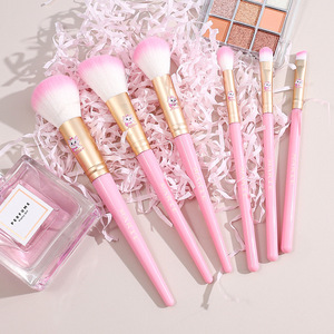 Ensemble de pinceaux de maquillage rose Marie Cat AristoCats, 6 pièces, poils doux, Kit de pinceaux cosmétiques pour filles, outils de maquillage - Product Image 2
