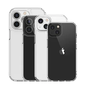 Klar Slim Phone Case für iPhone 15 15 Pro 15 ProMax Hybrid TPU PC einfache Telefonhülle