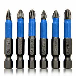 ชุดดอกไขควงเหล็ก S2 รุ่น Mr Drill PH1 PH2 PH3 PZ1 PZ2 PZ3 ก้าน 6 มม. ป้องกันการลื่นไถล ผิวเคลือบสีดำออกไซด์ 6 ชิ้น น้ำหนัก 63 กรัม - Product Image 1