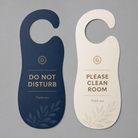 Plaque de porte en carton mat avec logo personnalisé, plaque de porte durable de forme spéciale pour hôtel et bureau