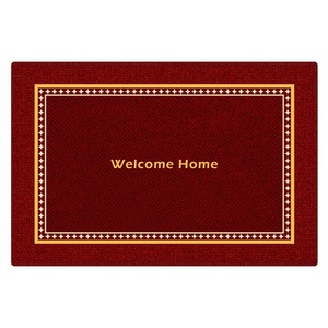 Red Festive Doormat Rectangle Polyester Fiber Non Slip Home Entryway Mat Solid Color Stripe Pattern Absorbent Stain Resistant - Product Image 3