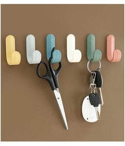 Adhesive <b>Hooks</b> for Hanging Heavy Duty Wall <b>Hooks</b> Self Adhesive Sticky Waterproof <b>Plastic</b> <b>Hooks</b> - Product Image 2