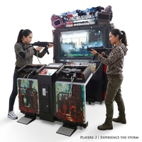 Razing Storm 55 pouces, machine de jeu d'arcade de tir simulé à monnayeur, simulateur de tir d'intérieur pour adultes 2 joueurs