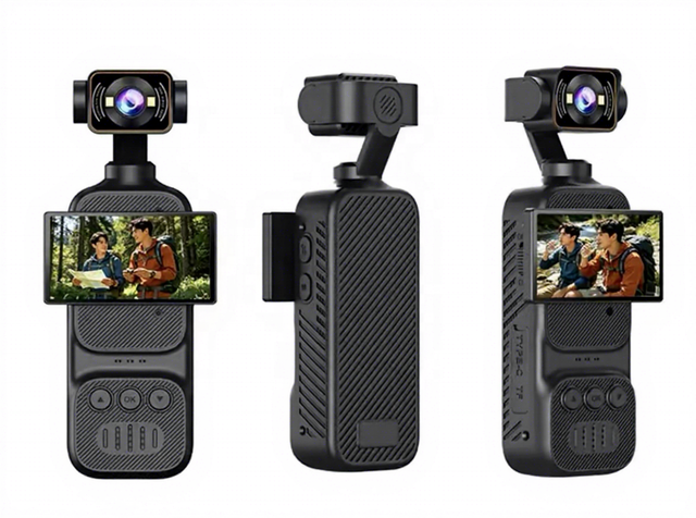 2026 New-Model Handheld Gimbal Camera 4K Ultra-Clear Portable Outdoor Sports 6x Optical Zoom 2.7-inch DisplayCompact for