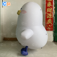 Canard à couronne gonflable géant blanc de dessin animé mignon personnalisé pour la décoration d'événements