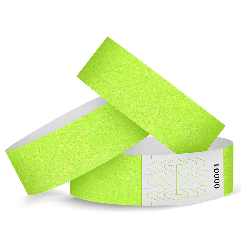 tyvek wristband neon Green