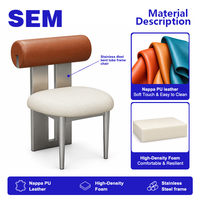 Chaises en cuir et acier inoxydable SEM en gros : durables et faciles à nettoyer pour les cafés, restaurants, hôtels et projets extérieurs