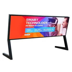 36" Ultra Wide Shelf Edge Lcd Advertising Display Digital Signage android Video Ad Player Stretched Bar Lcd Screen