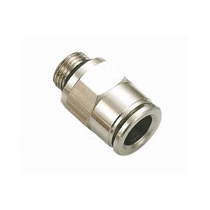 Raccord rapide pneumatique en laiton rond droit mâle one tuch push in to connector - Product Image 2