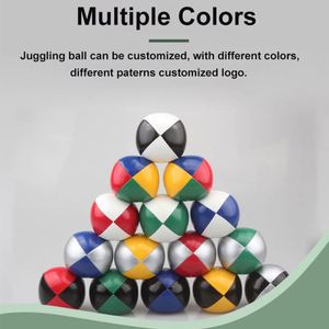 Pelotas de malabarismo personalizadas con logo, color suave, 4 paneles, pelota de malabarismo profesional de PU para niños, para jugar al aire libre. - Product Image 2