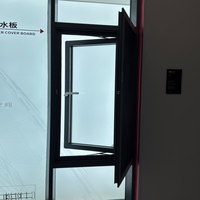 Ventana de Aluminio Abatible Hacia Afuera con Mosquitera, Multiusos para Cocina, Dormitorio, Balcón