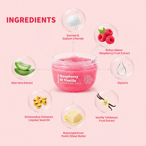Mini pots de gommage corporel naturel exfoliant apaisant éclaircissant végétalien rose brillant à faible MOQ, personnalisable, marque privée - Product Image 5