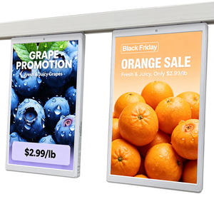 เครื่องเล่นโฆษณา LCD สองด้านขนาด 10.1 นิ้วสำหรับซูเปอร์มาร์เก็ต ป้ายราคาอิเล็กทรอนิกส์ ESL จอแสดงผลความละเอียดสูง ป้ายราคาแบบดิจิทัล - Product Image 1