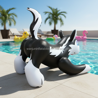 Loup gonflable noir sur mesure pour animaux de compagnie, grand jouet gonflable sexy en forme d'animal, jouets gonflables en anime, en vente