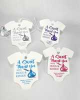 Étiquettes de cadeau pour baby shower « Hugs Kisses » durables et imperméables pour filles et garçons, fournitures cadeaux, décoration de baptême bébé