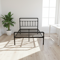 Cadre de lit simple en métal au design moderne pour usage domestique ou hôtelier, convertible, adapté à la chambre à coucher, au salon, à l'appartement