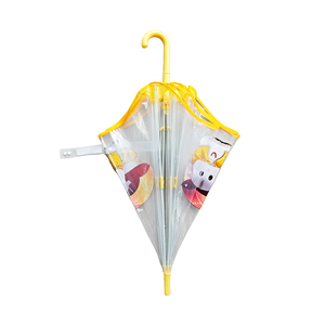 <span class=keywords><strong>Parapluie</strong></span> <span class=keywords><strong>transparent</strong></span> semi-automatique pour enfants, style dessin animé, coins arrondis, sûr pour l'école primaire - Product Image 5