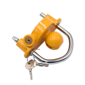 Verrou de sécurité Thinkwell U Lock jaune en acier peint pour attelage de remorque, pour camping-car et bateau - Product Image 3