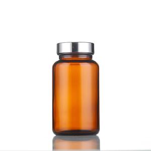 100ml 150ml 200ml 250ml bouteilles en verre ambré bouchon en caoutchouc vide pilule comptage tablette capsule bouteille emballage pour gouttes oculaires - Product Image 4