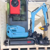 Mini-excavatrice sur chenilles compacte équipée d'une pompe hydraulique haute performance et d'une lame de bulldozer pour une utilisation sur les chantiers urbains