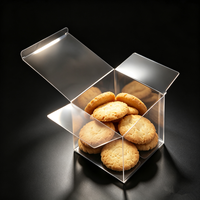 Boîtes d'emballage en PVC/PET transparentes de 100x100x100 mm, vente en gros, boîtes cadeaux pliables en plastique transparent