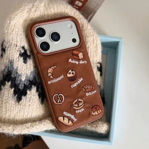 Custodia per telefono ricamata a forma di croissant XP1271 compatibile con Apple 17 <span class=keywords><strong>PRO</strong></span> MAX, nuova custodia a copertura totale con cartoni animati per <span class=keywords><strong>iPhone</strong></span> 16/15 <span class=keywords><strong>PRO</strong></span>/<span class=keywords><strong>14</strong></span> <span class=keywords><strong>PRO</strong></span> - Product Image 1