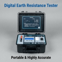 Medidor de Resistencia Eléctrica de Alta Precisión, Resistente a Golpes, Pantalla HD, Probador Digital de Ohmios para Inspección y Mantenimiento Eléctrico