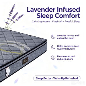 Colchón Híbrido de Lavanda King Size, Enrollable en Caja, 180*200*25 CM, Cómodo, Comprimido, para Uso en Casa y Hotel - Product Image 2