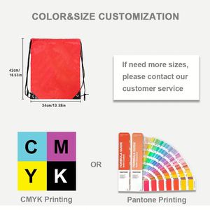 Custom Logo Waterproof Polyester 210D 420D <b>Drawstring</b> <b>Backpack</b> Bag for Gym Sport Bag - Product Image 4